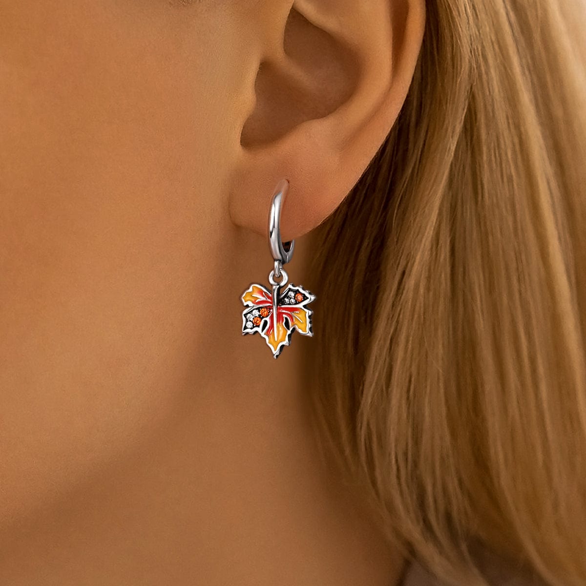 Pangama Jewelry Earrings Autumn Maple Leaf Drop Earrings