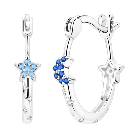 Pangama Jewelry Earrings Celestial Charm Hoops