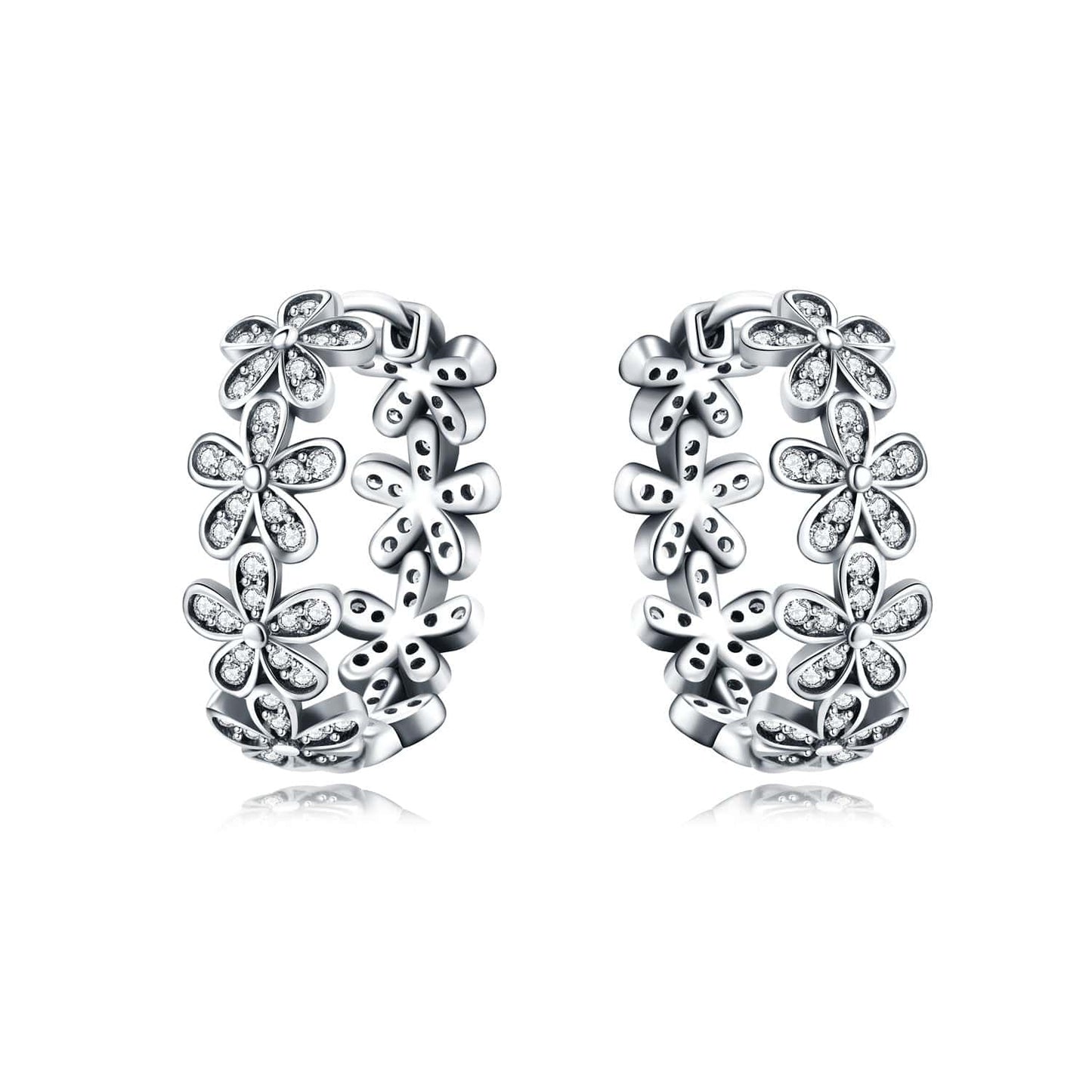 Pangama Jewelry Earrings Dazzling Daisy Floral Hoops