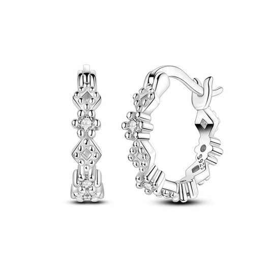 Pangama Jewelry Earrings Elegant Twinkle Silver Hoops