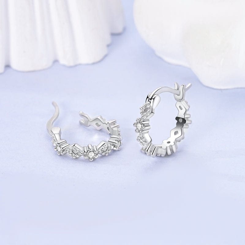 Pangama Jewelry Earrings Elegant Twinkle Silver Hoops