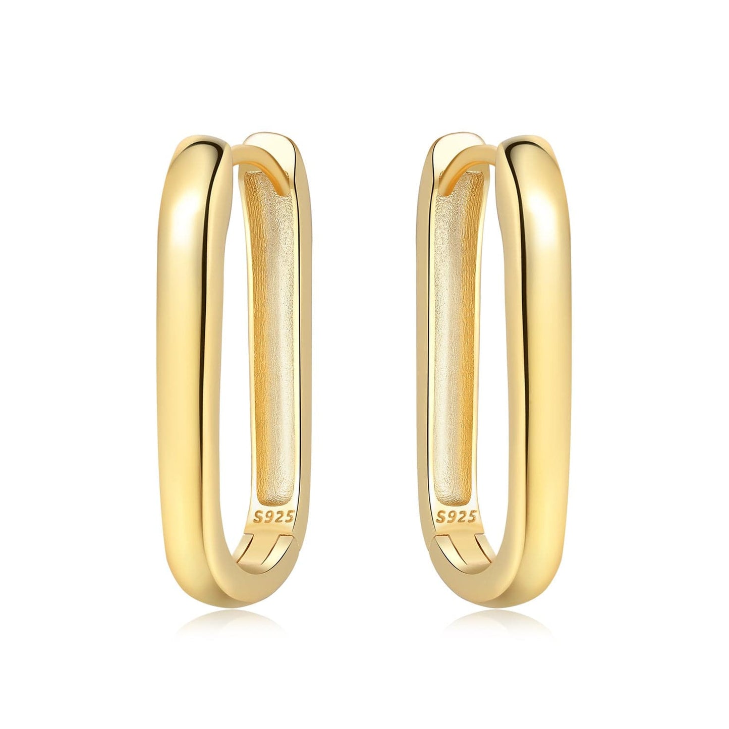 Pangama Jewelry Earrings Gold Minimalist Sleek Hoop Earrings