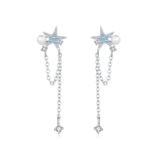 Pangama Jewelry Earrings Ocean Star Pearl Drop Earrings