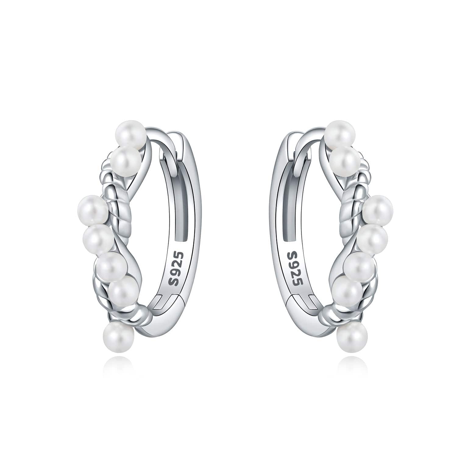 Pangama Jewelry Earrings Pearl Twist Hoops