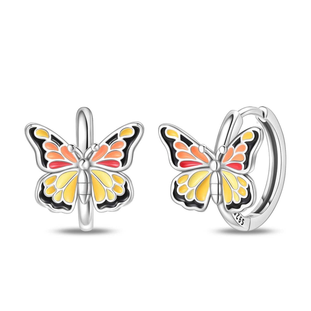 Pangama Jewelry Earrings Sunset Glow Butterfly Hoop Earrings