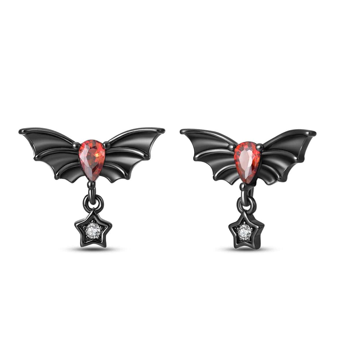 Pangama Jewelry Earrings Twilight Bat Gemstone Drop Earrings