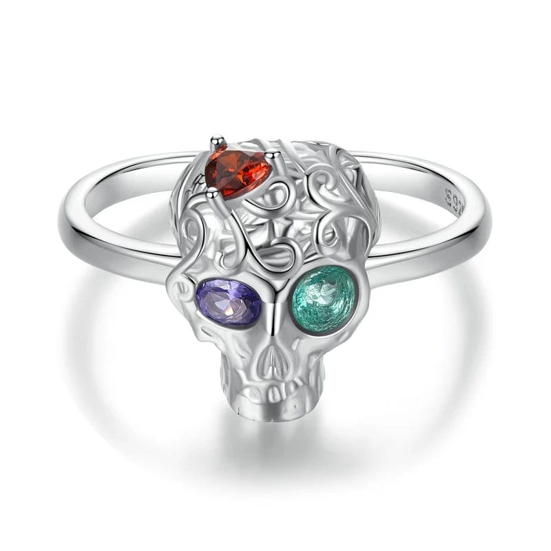 Pangama Jewelry Ring Gothic Skull Head Ring