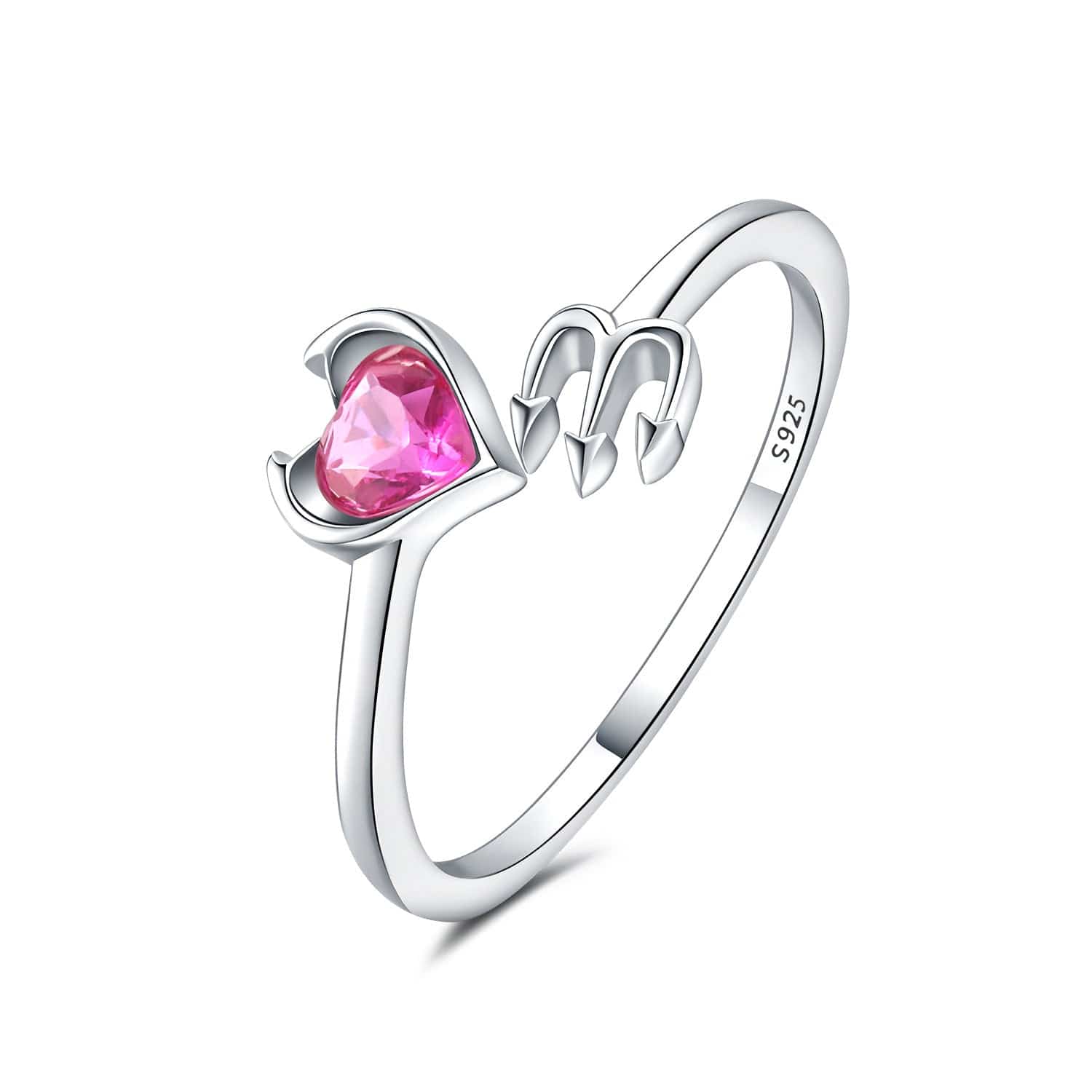 Pangama Jewelry Ring Heart & Trident Sterling Silver Promise Ring