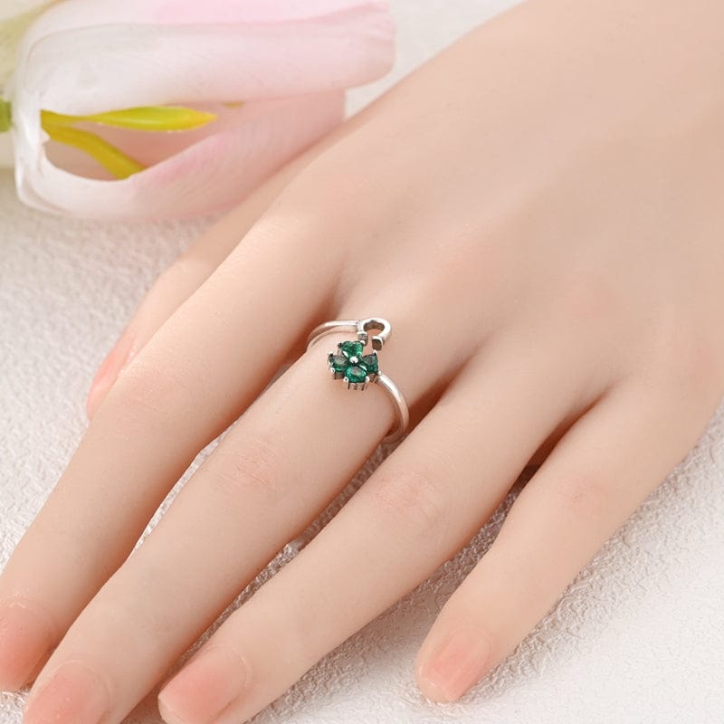 Pangama Jewelry Ring Lucky Charm Four-Leaf Clover & Horseshoe Ring