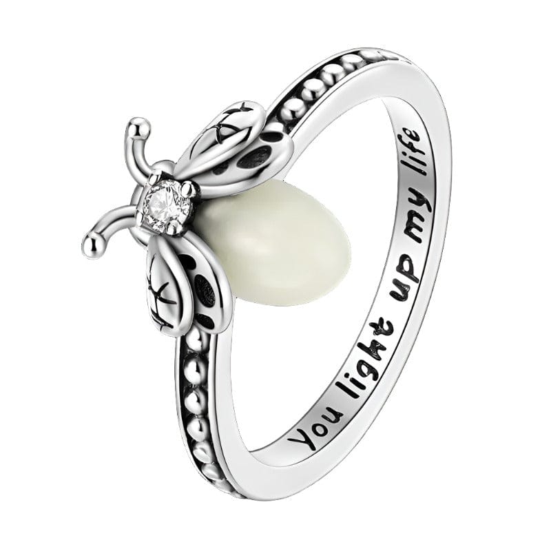 Pangama Jewelry Ring Luminous Glow-in-the-dark Firefly Band Ring