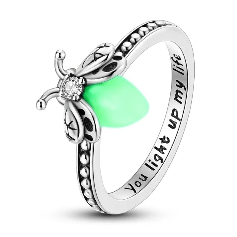 Pangama Jewelry Ring Luminous Glow-in-the-dark Firefly Band Ring