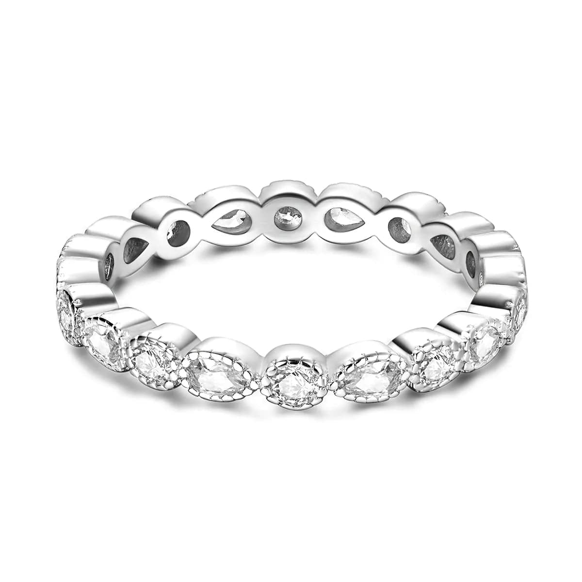 Pangama Jewelry Ring Marquise & Round Diamond Eternity Ring