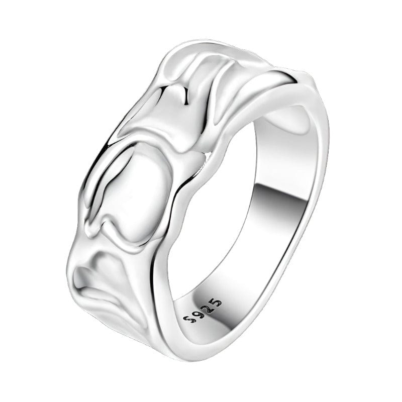 Pangama Jewelry Ring S925 Sterling Silver Wave Ring