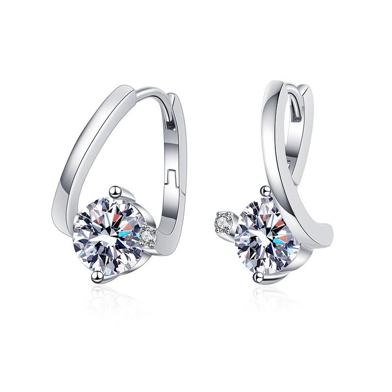 Pangama Jewelry Pangama Modern Elegance Moissanite Hoop Earrings
