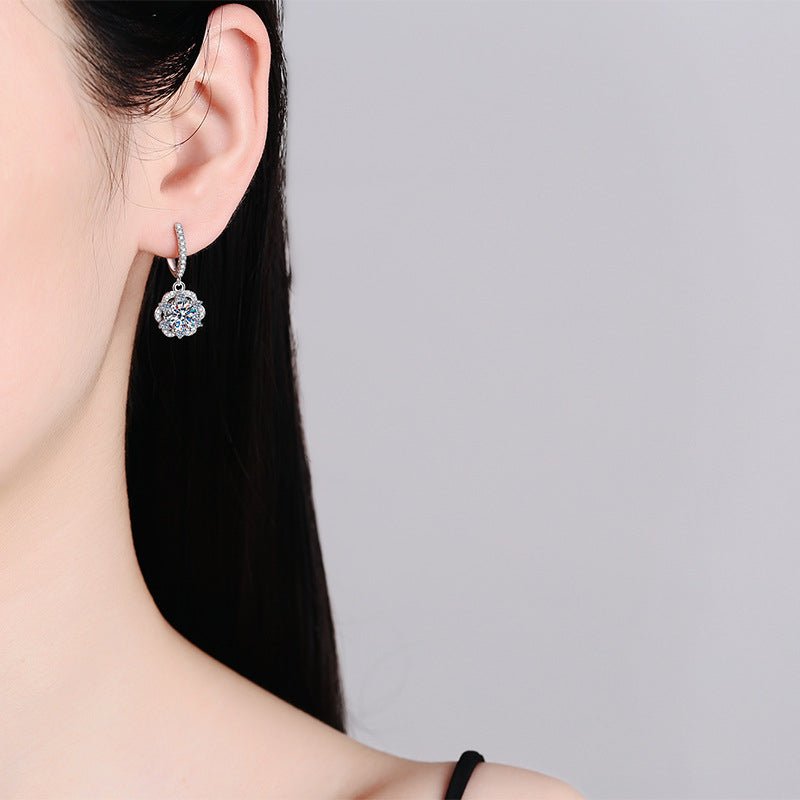 Pangama Jewelry Pangama Radiant Blossom Moissanite Drop Earrings