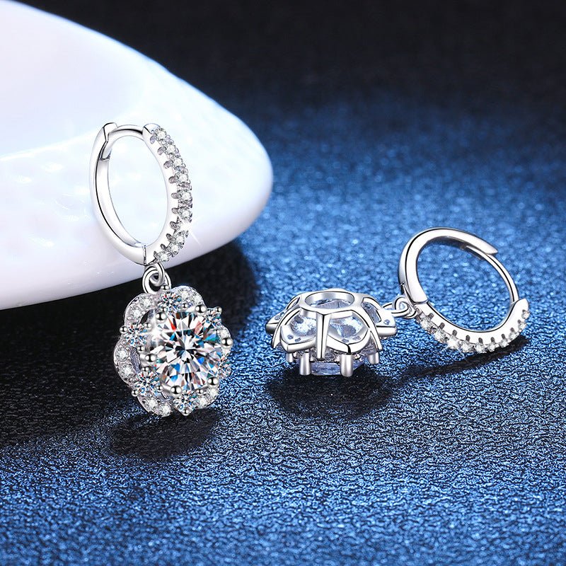 Pangama Jewelry Pangama Radiant Blossom Moissanite Drop Earrings