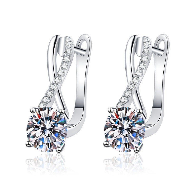 Pangama Jewelry Pangama Radiant Twist Moissanite Drop Earrings