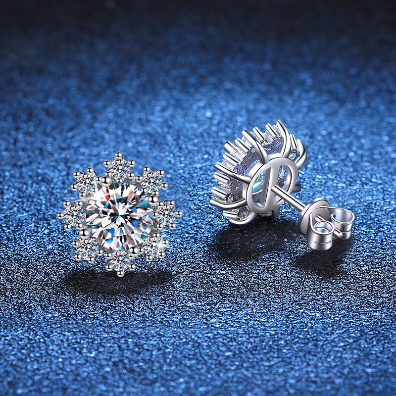 Pangama Jewelry Pangama Snowflake Radiance Moissanite Stud Earrings