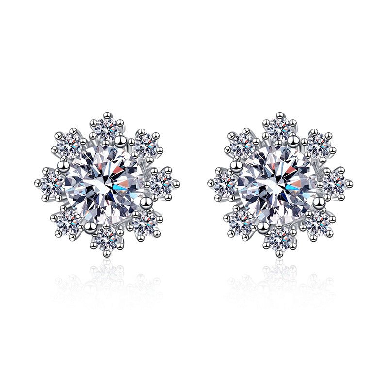 Pangama Jewelry Pangama Snowflake Radiance Moissanite Stud Earrings