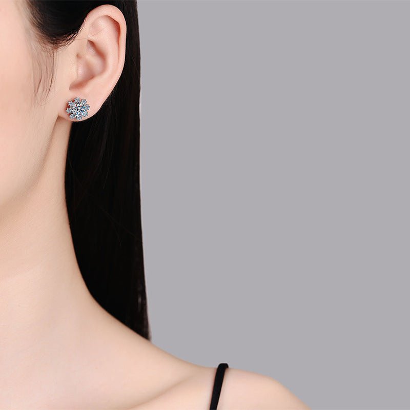 Pangama Jewelry Pangama Snowflake Radiance Moissanite Stud Earrings