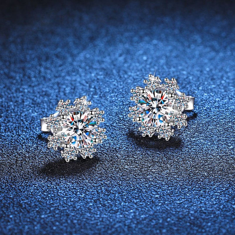 Pangama Jewelry Pangama Snowflake Radiance Moissanite Stud Earrings