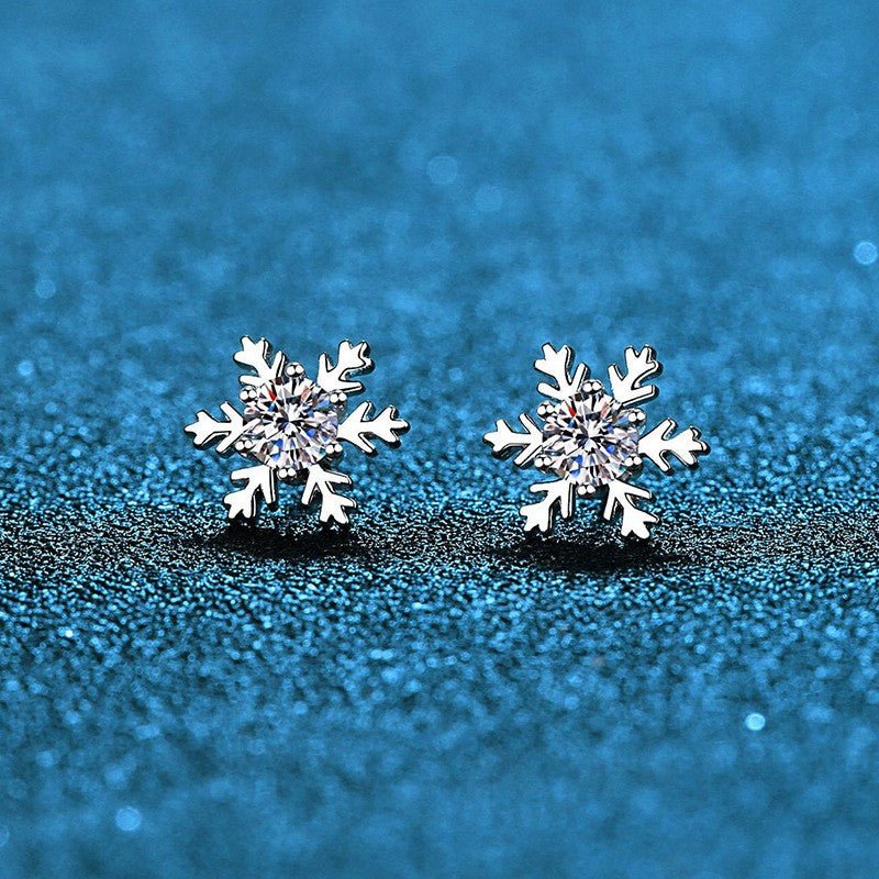 Pangama Jewelry Pangama Snowflake Sparkle Moissanite Stud Earrings