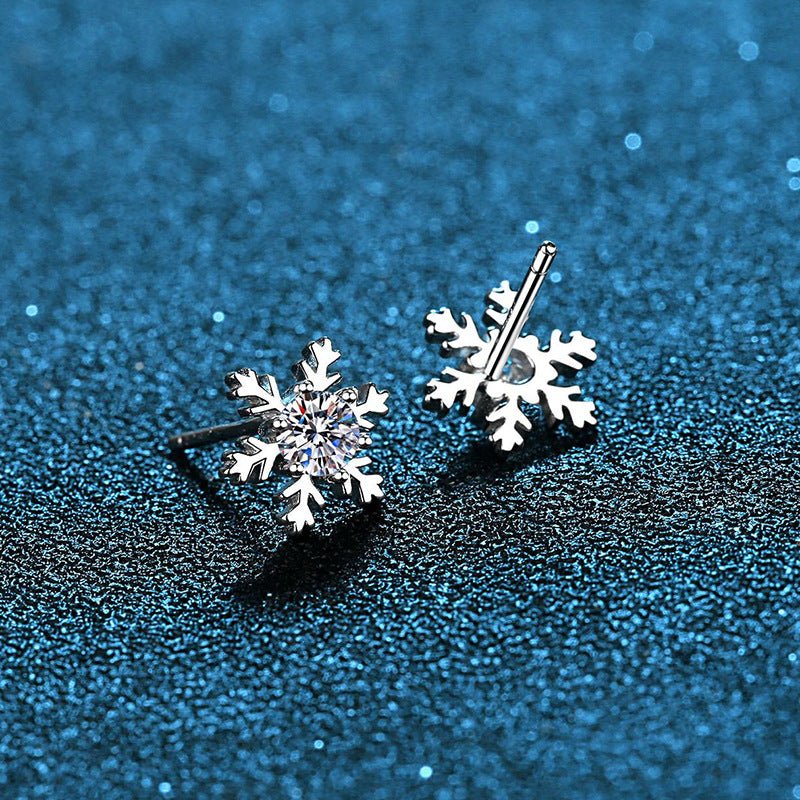 Pangama Jewelry Pangama Snowflake Sparkle Moissanite Stud Earrings