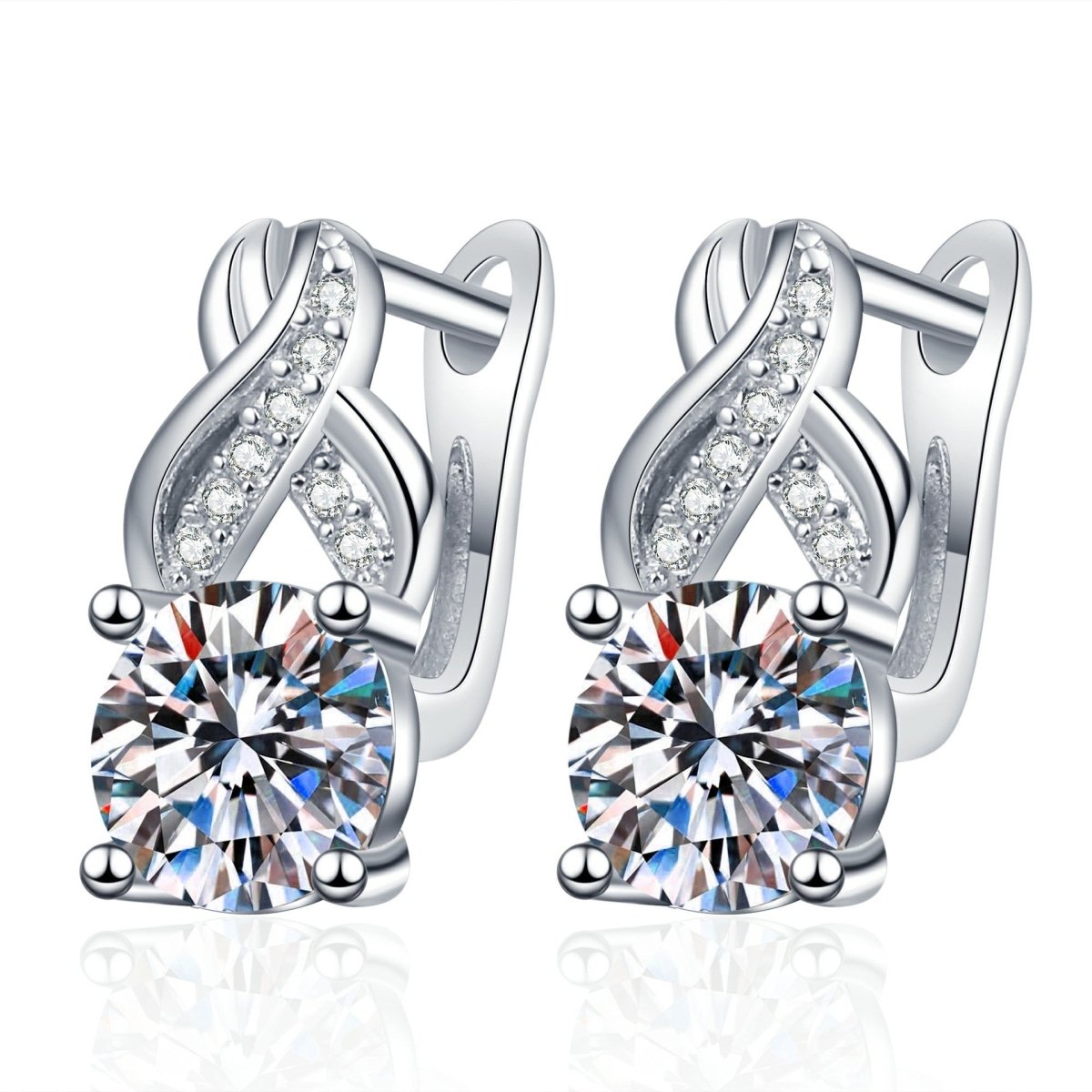 Pangama Jewelry Pangama Twisted Infinity Moissanite Drop Earrings