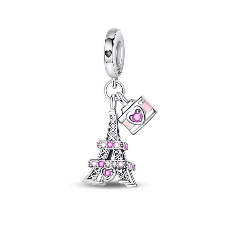 Pangama Jewelry Paris Eiffel Tower & Camera Dangle Charm