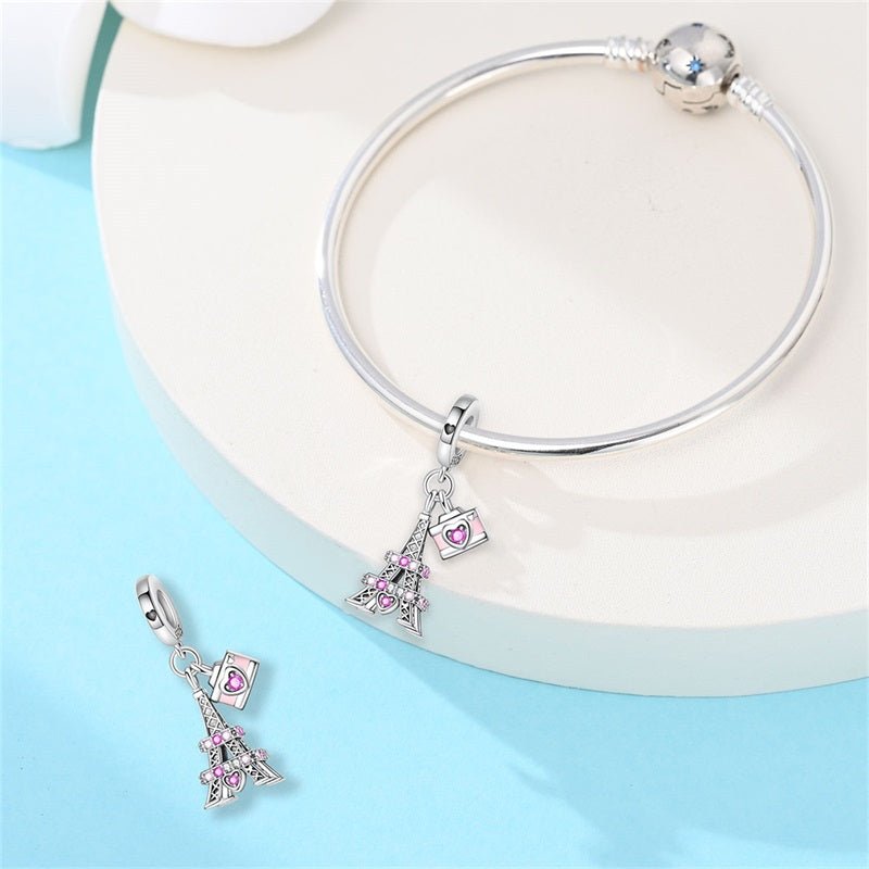 Pangama Jewelry Paris Eiffel Tower & Camera Dangle Charm
