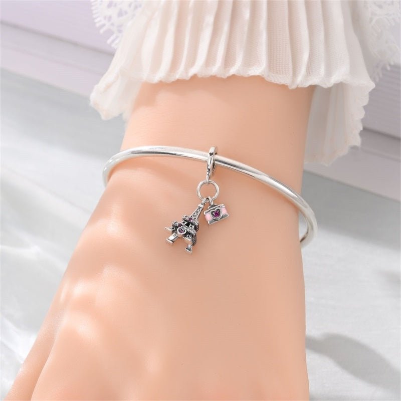 Pangama Jewelry Paris Eiffel Tower & Camera Dangle Charm