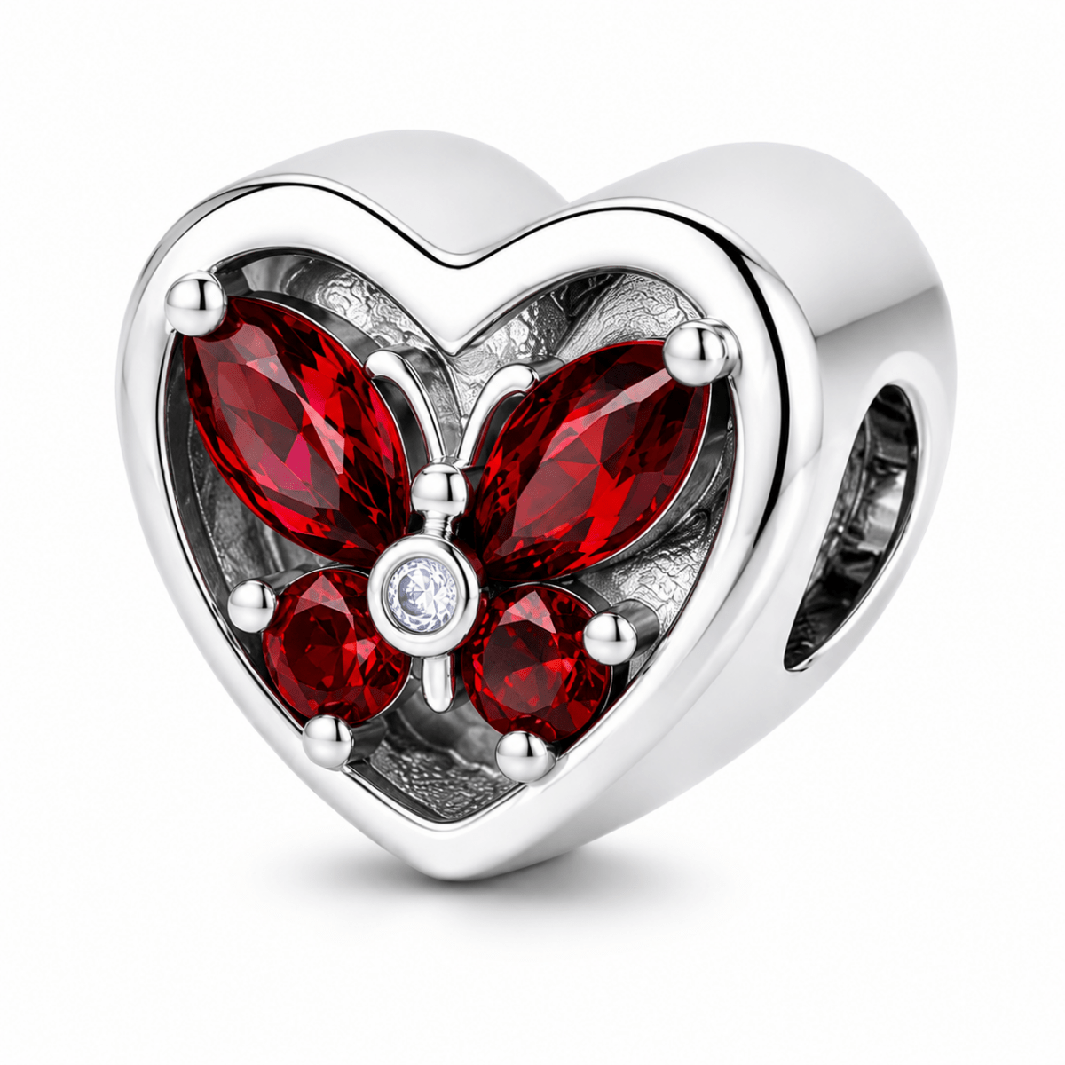 Pangama Jewelry Personalized Heart Photo & Birthstone Charm