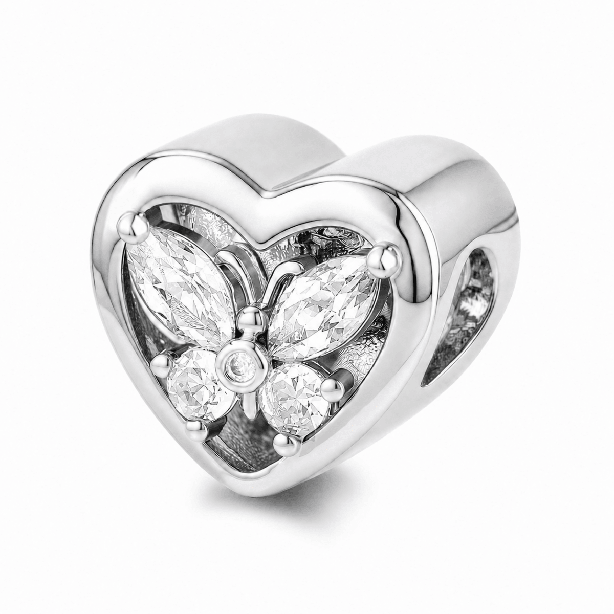 Pangama Jewelry Personalized Heart Photo & Birthstone Charm