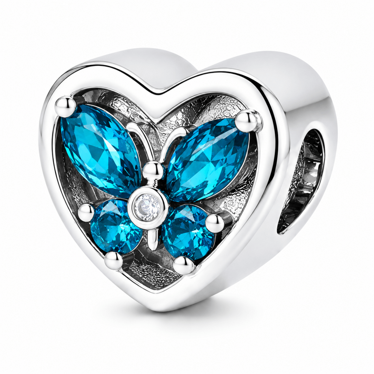 Pangama Jewelry Personalized Heart Photo & Birthstone Charm