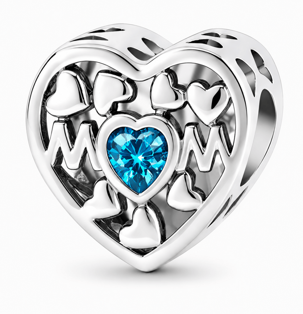 Pangama Jewelry Personalized Mom Heart Photo Charm