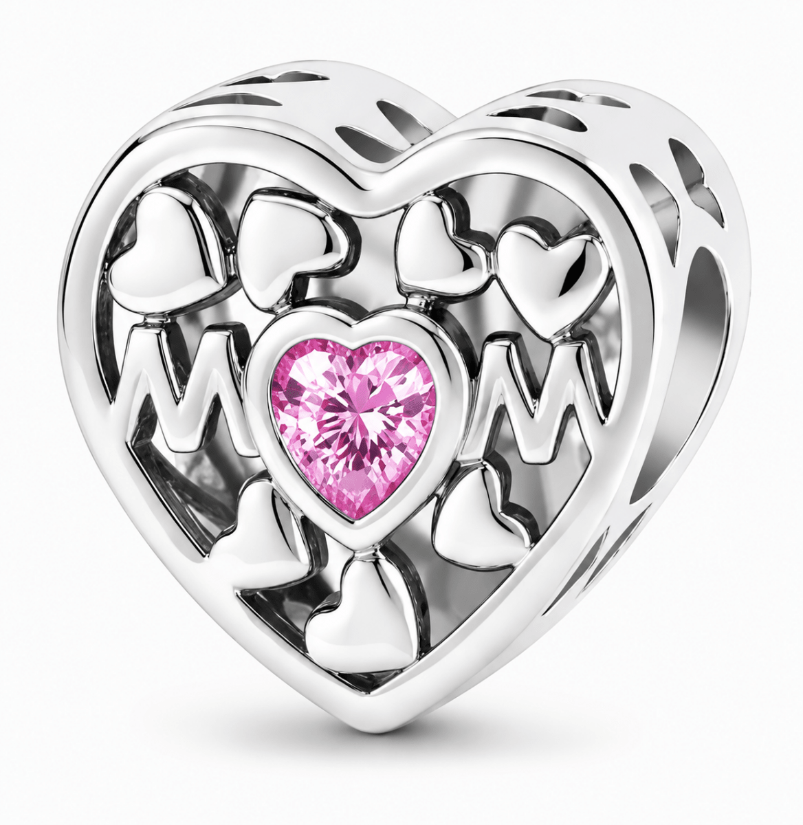 Pangama Jewelry Personalized Mom Heart Photo Charm
