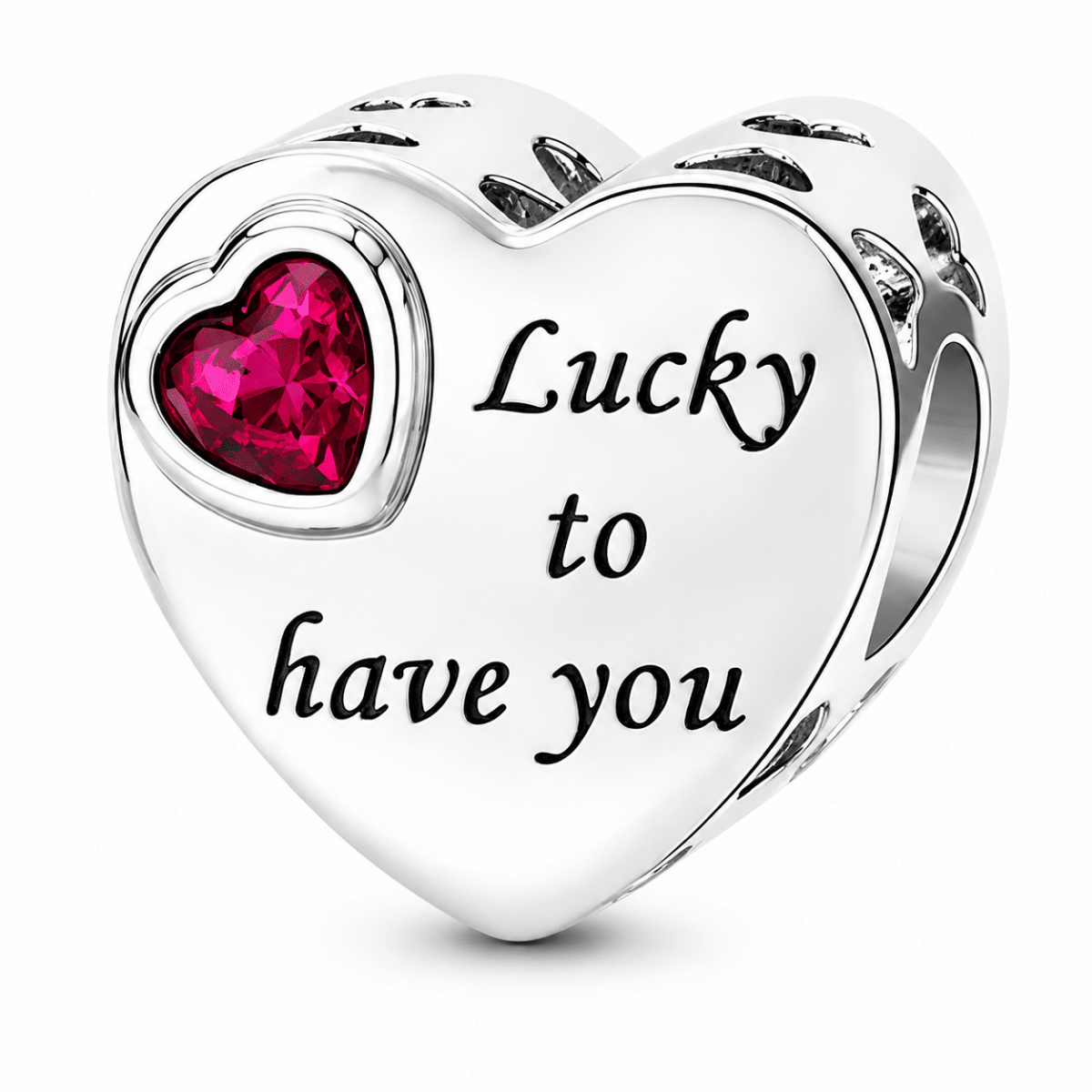 Pangama Jewelry Personalized Photo & Engraved Birthstone Heart Charm