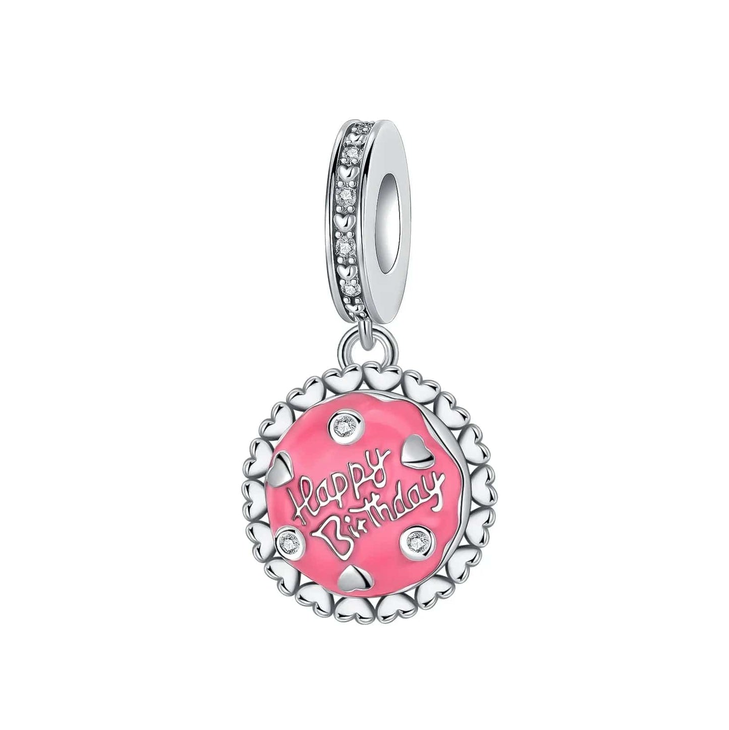 Pink Birthday Cake Charm