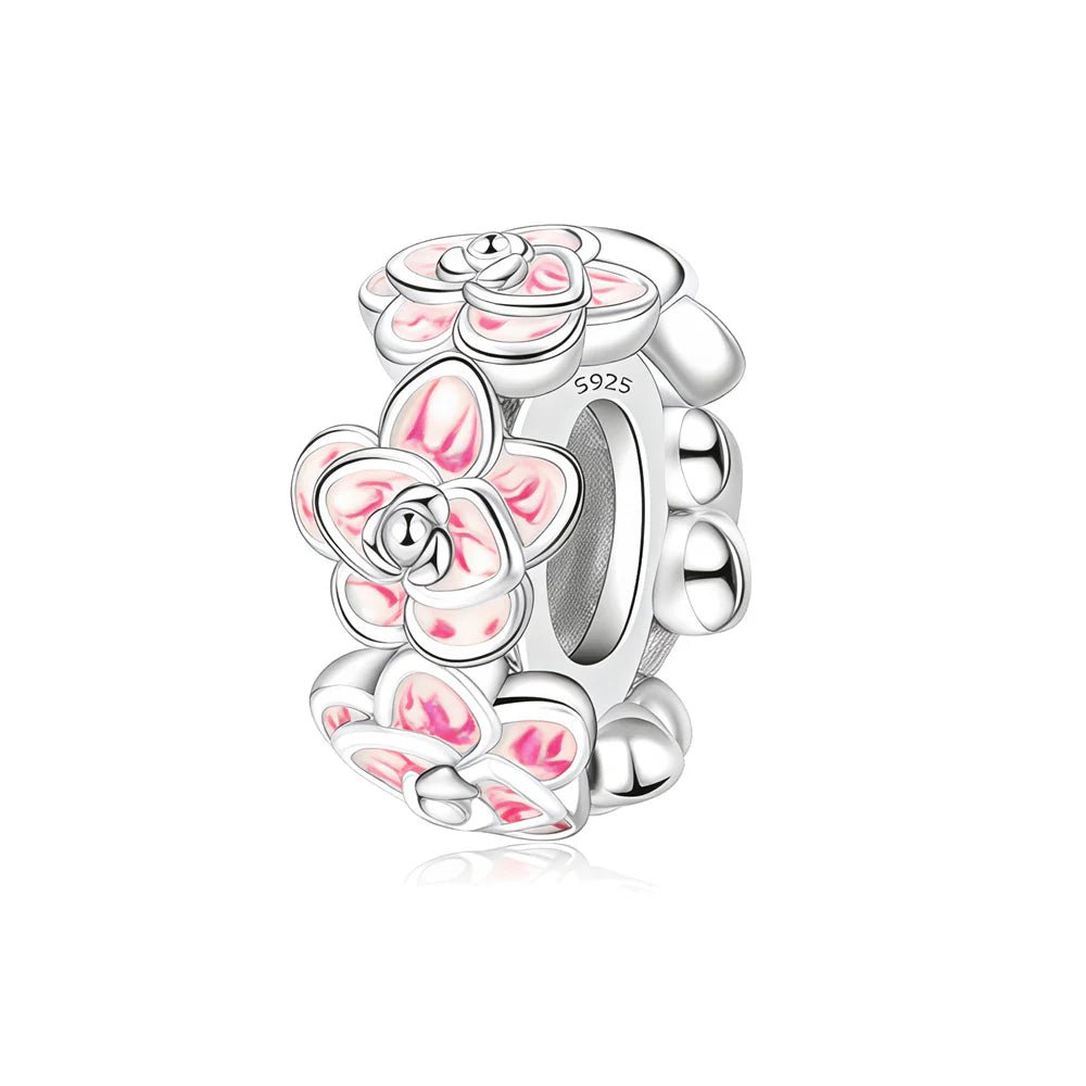 Pangama Jewelry Pink Blooming Flower Charm