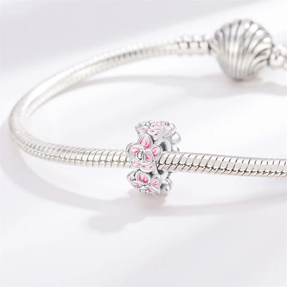 Pangama Jewelry Pink Blooming Flower Charm