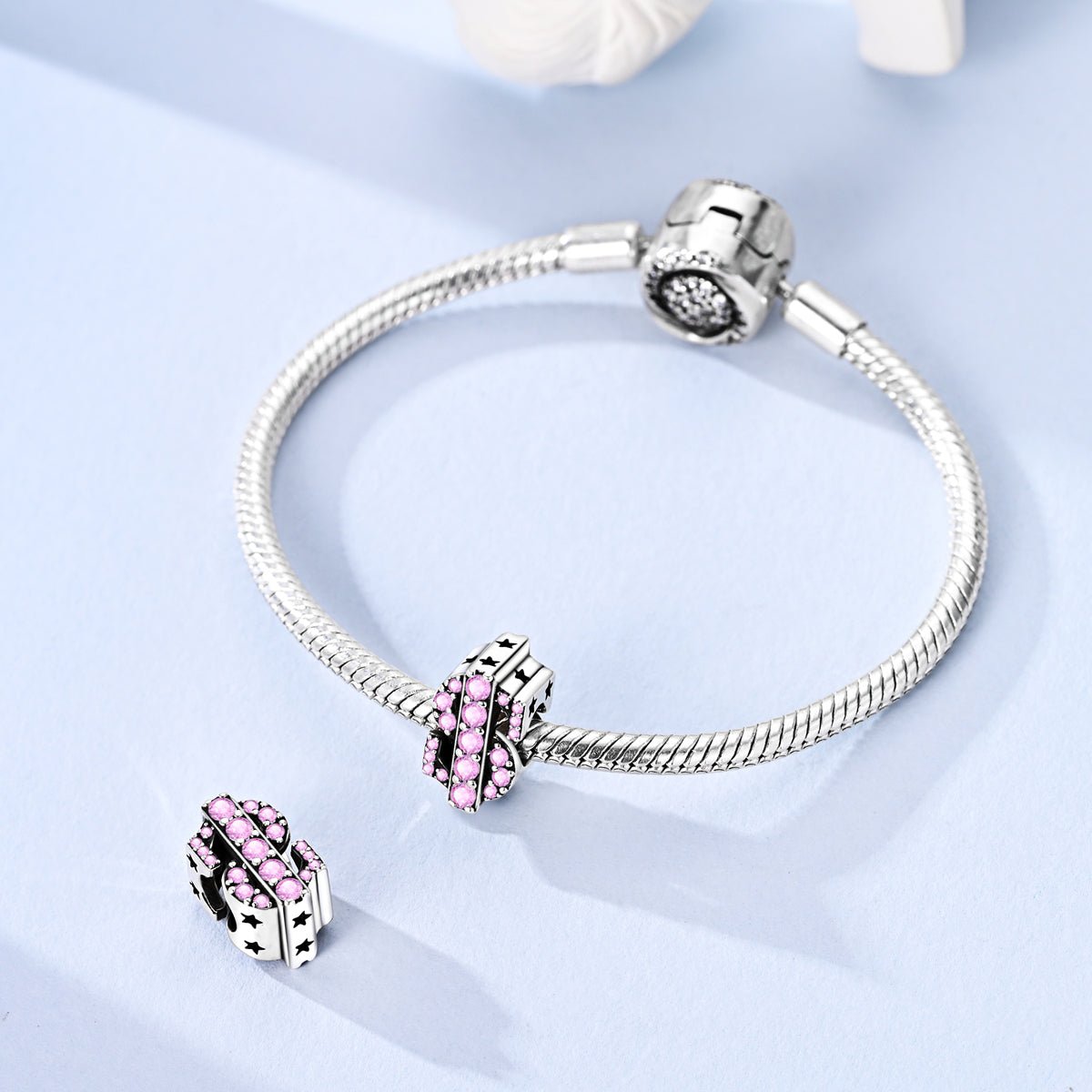 Pangama Jewelry Pink Crystal Dollar Sign Charm