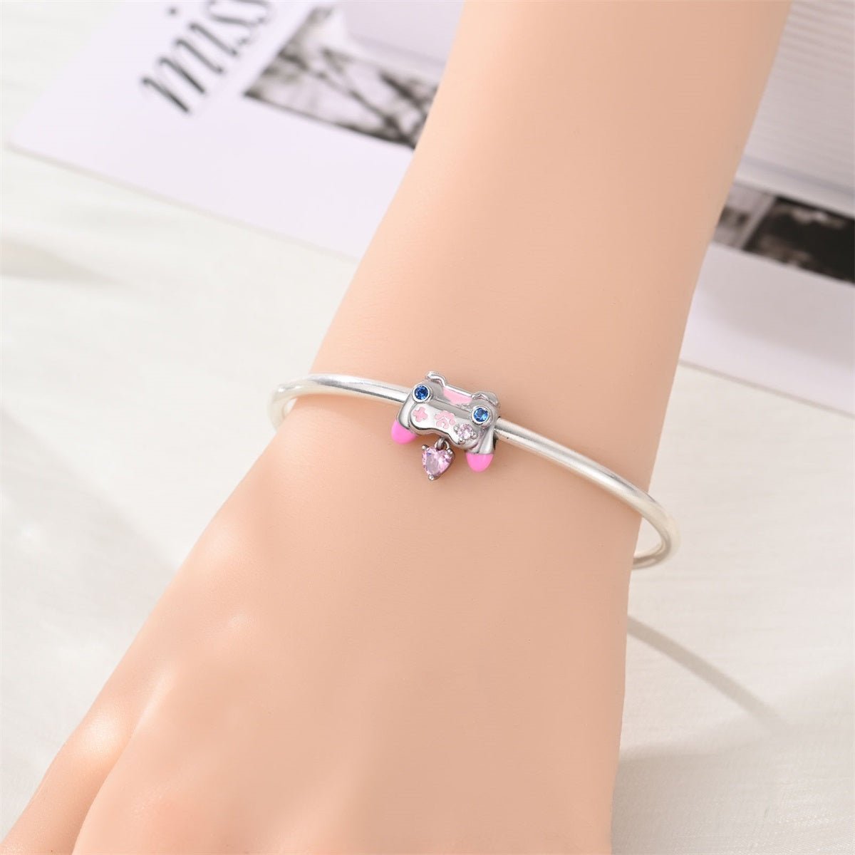 Pangama Jewelry Pink Game Controller Charm