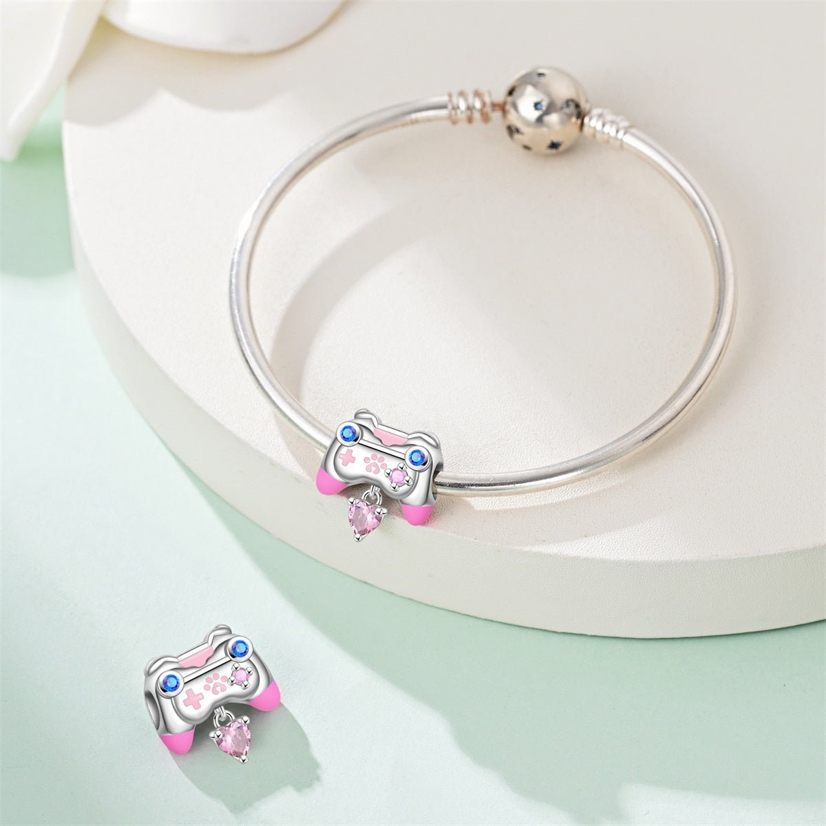 Pangama Jewelry Pink Game Controller Charm