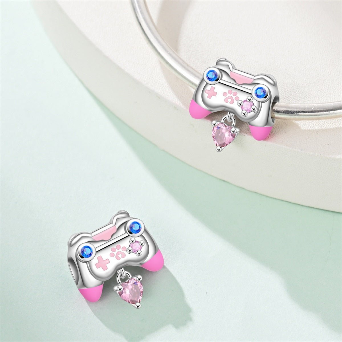 Pangama Jewelry Pink Game Controller Charm