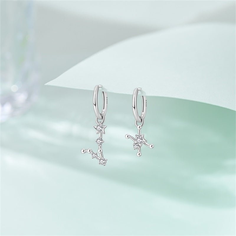 Pangama Jewelry Pisces Constellation Zodiac Hoop Earrings