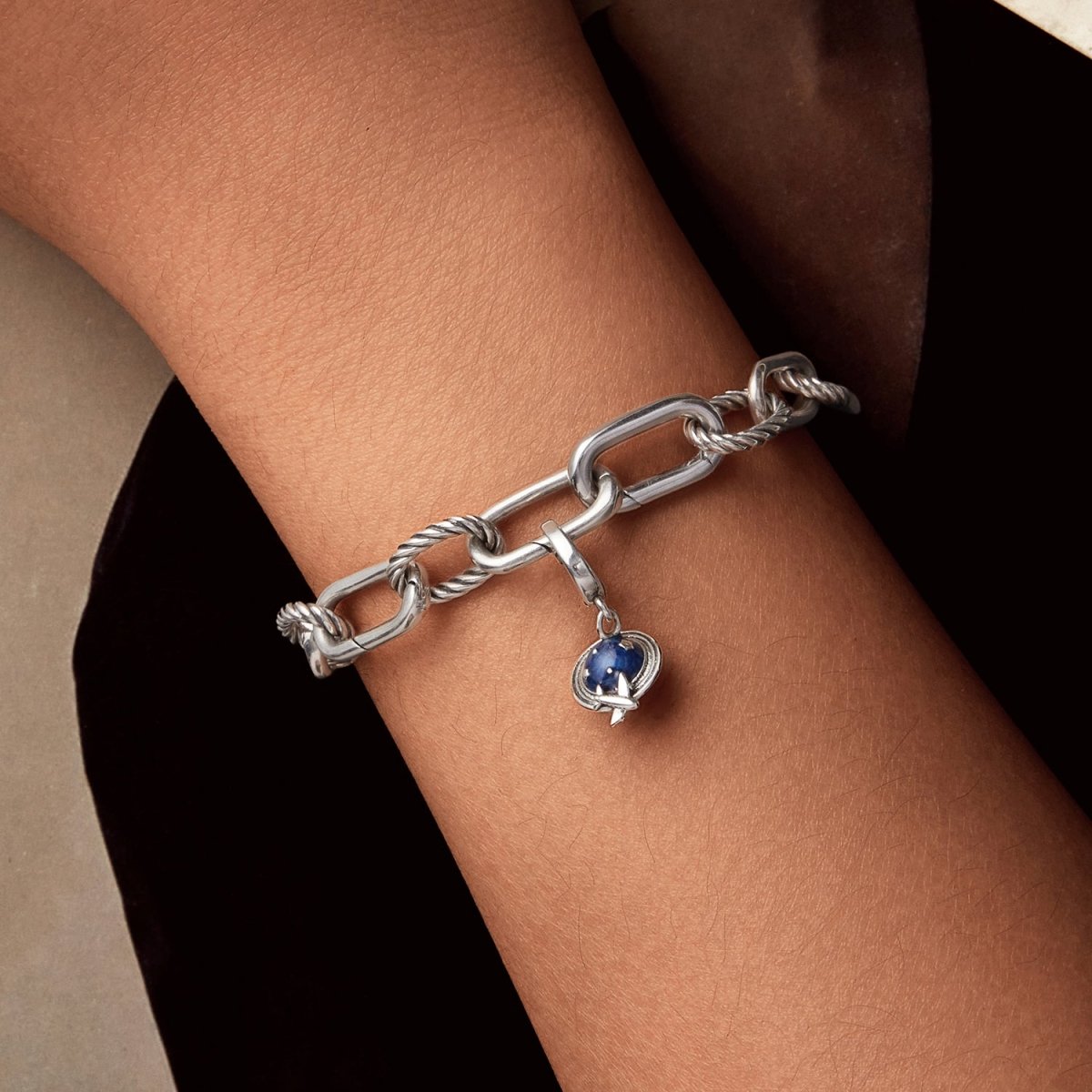 Pangama Jewelry Planet & Airplane Dangle Charm