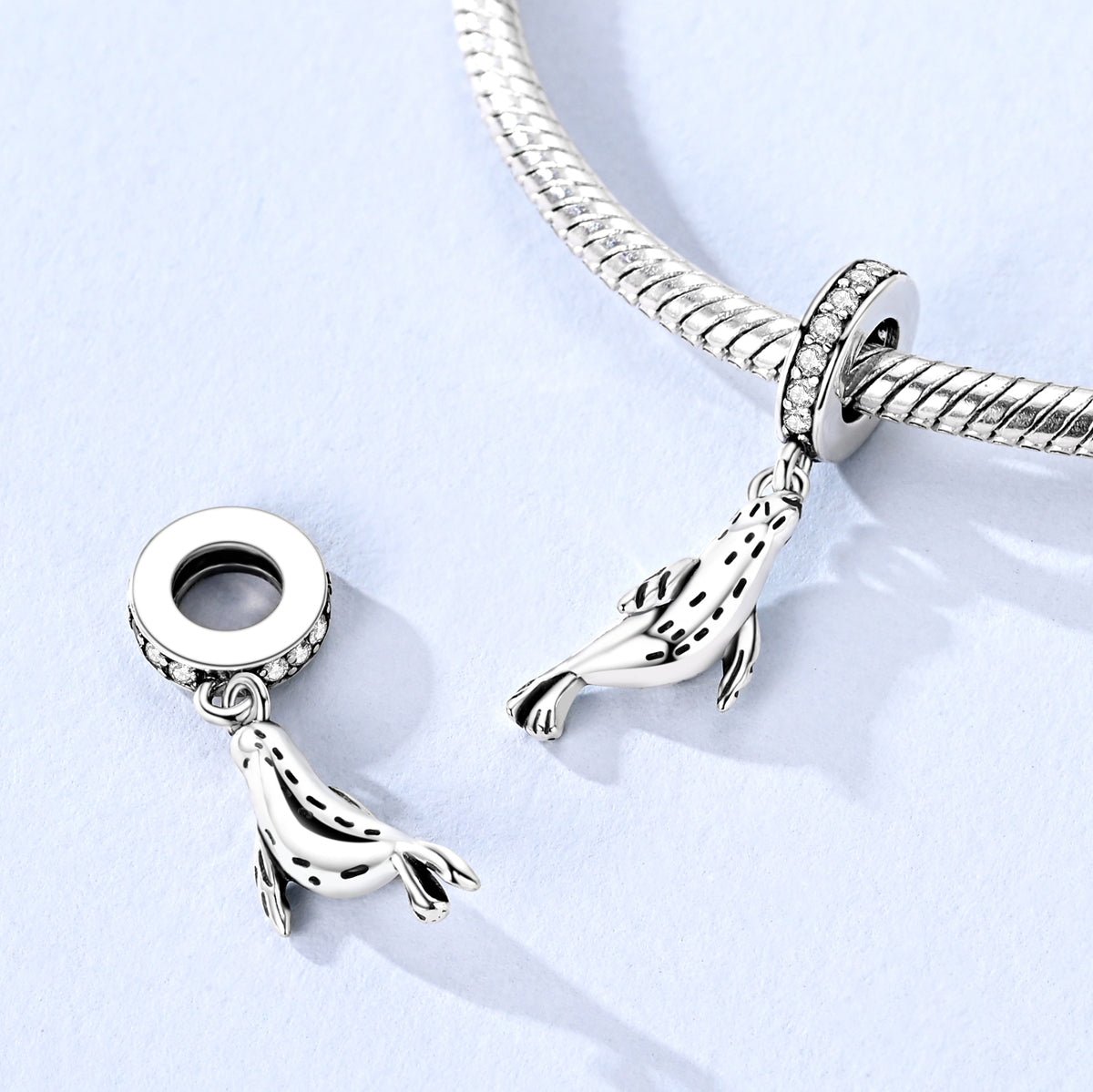 Pangama Jewelry Playful Seal Dangle Charm