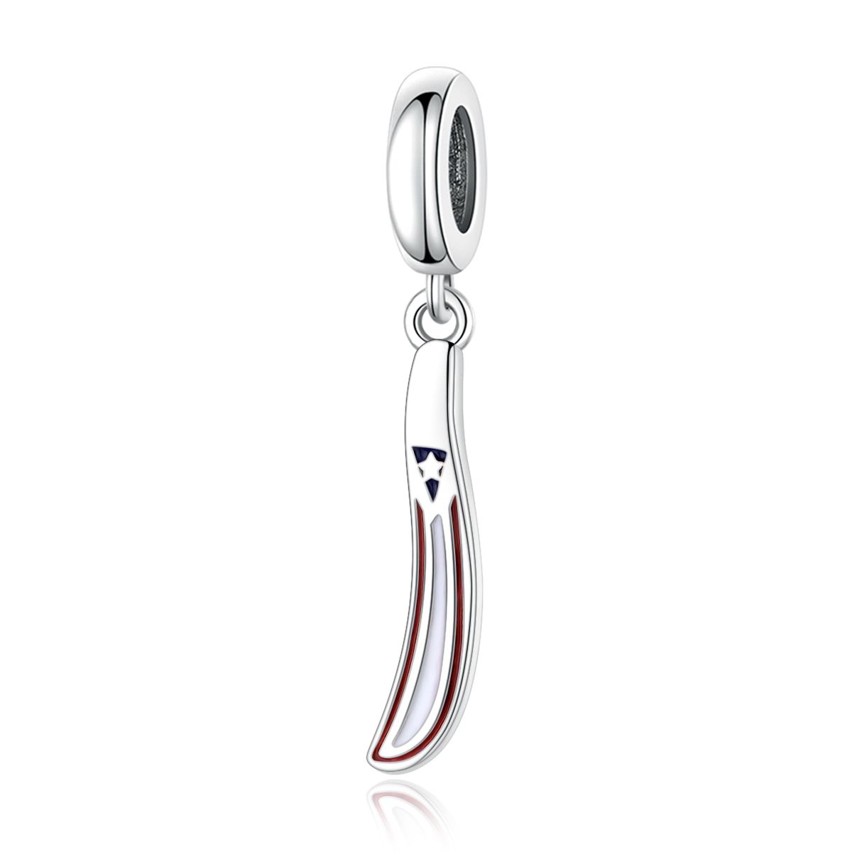 Pangama Jewelry Puerto Rico Flag Map Dangle Charm
