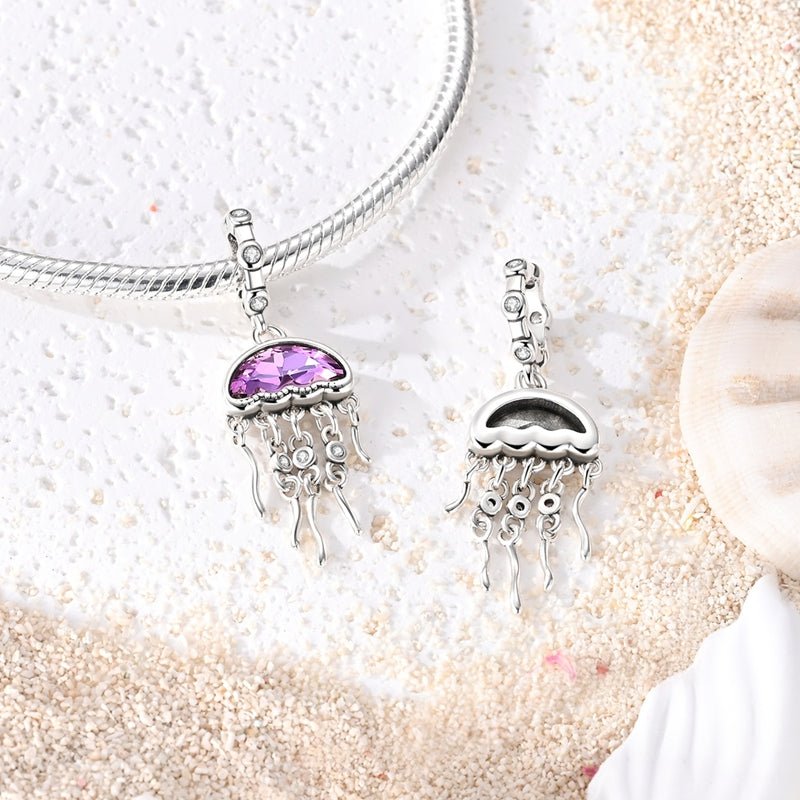Pangama Jewelry Purple Jellyfish Dangle Charm