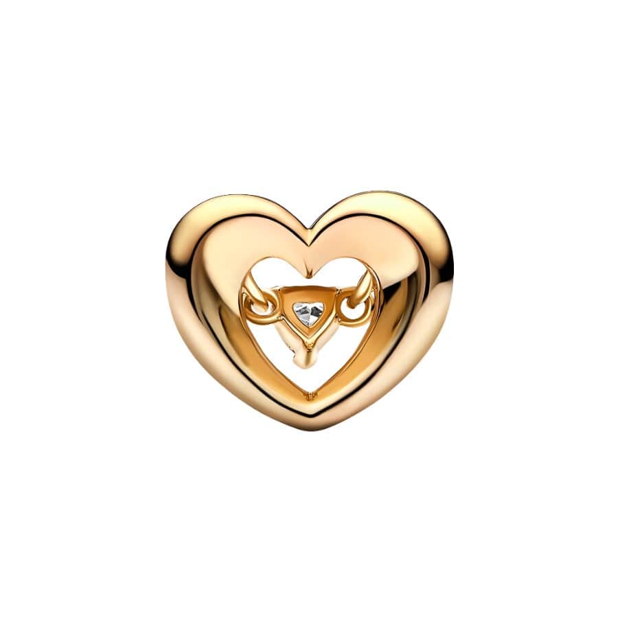 Radiant Heart & Floating Stone Charm